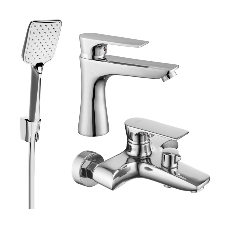 Mexen Axel R62 set za kadu, krom - 73803R62-00