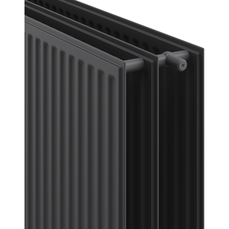 Mexen CH30 Radiateur hygiénique à plaques 500 x 1500 mm, connexion latérale, 1945 W, anthracite - W430H-050-150-66