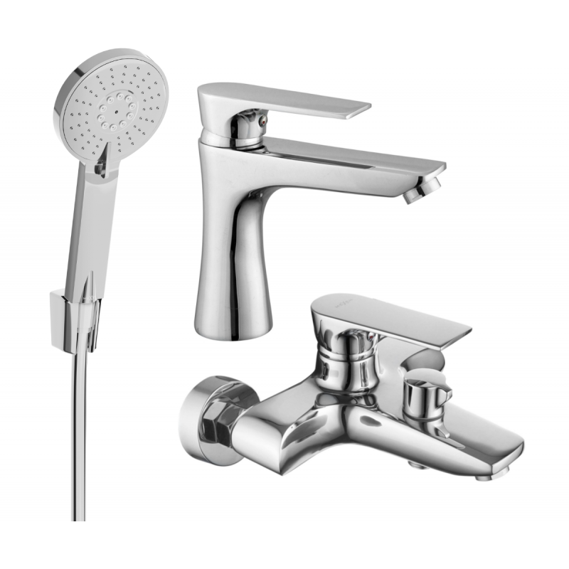 Mexen Axel R40 conjunto de banho, cromado - 73803R40-00