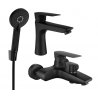 Mexen Axel R40 Badezimmerset, schwarz - 73803R40-70