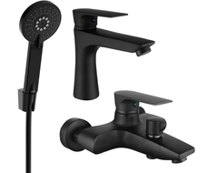 Mexen Axel R40 Badezimmerset, schwarz - 73803R40-70