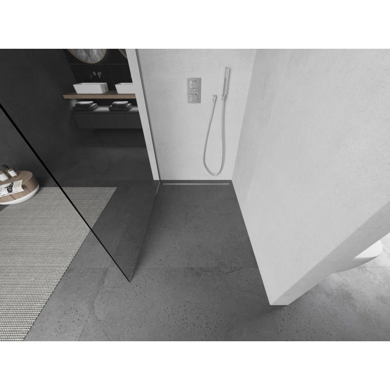 Mexen Kioto parete doccia Walk-in 180 x 200 cm, trasparente 8 mm, cromo - 800-180-101-01-00