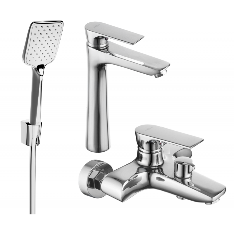 Mexen Axel R62 conjunto de bañera, cromo - 73813R62-00