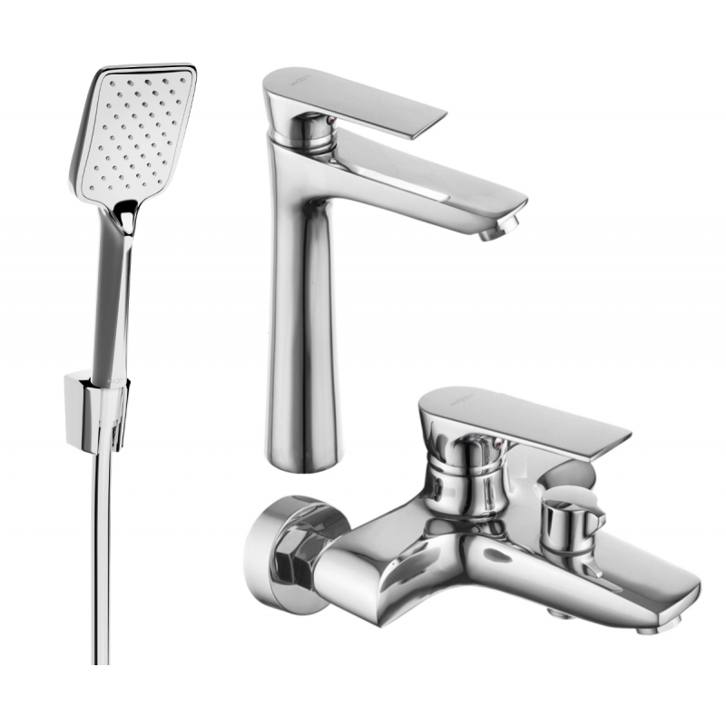 Mexen Axel R62 conjunto de banho, cromado - 73813R62-00