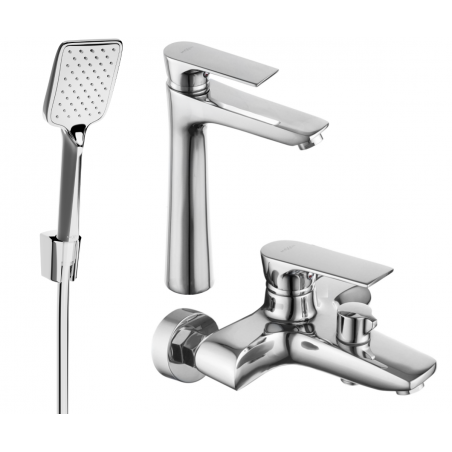 Mexen Axel R62 zestaw wannowy, chrom - 73813R62-00