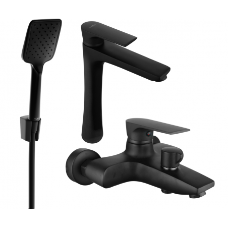 Mexen Axel R62 conjunto de bañera, negro - 73813R62-70