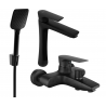 Mexen Axel R62 Badewannenset, schwarz - 73813R62-70