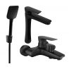Mexen Axel R62 conjunto de bañera, negro - 73813R62-70