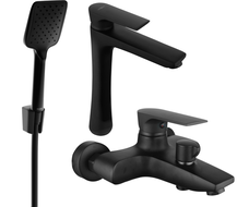 Mexen Axel R62 conjunto de banheira, preto - 73813R62-70