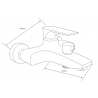 Mexen Axel R40 Badewannenset, schwarz - 73813R40-70