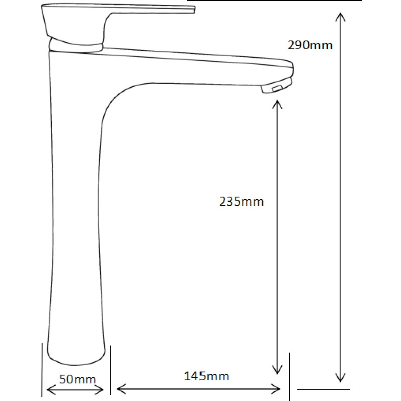 Mexen Axel R40 vannikomplekt, must - 73813R40-70