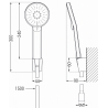 Mexen Axel R40 Badewannenset, schwarz - 73813R40-70
