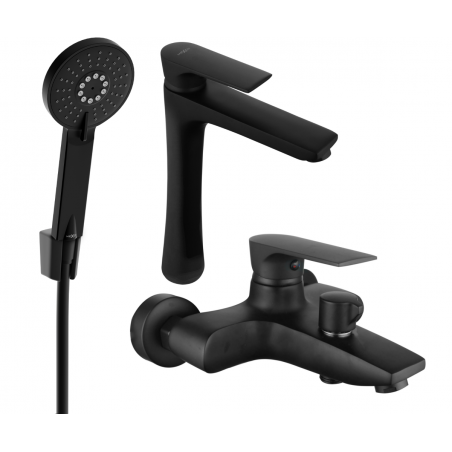 Mexen Axel R40 vannikomplekt, must - 73813R40-70