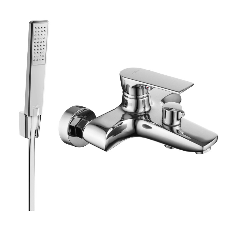 Mexen Axel R72 Bath Faucet with Shower Set, Chrome - 7383R72-00