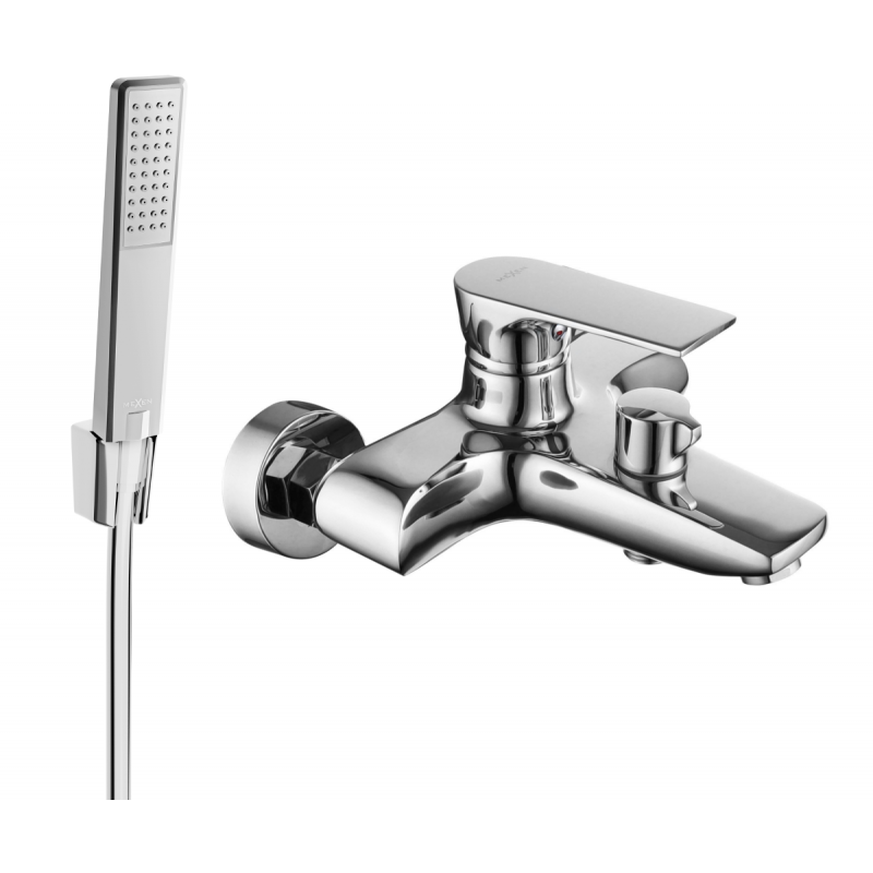 Mexen Axel R72 Wannenarmatur mit Duschset, Chrom - 7383R72-00