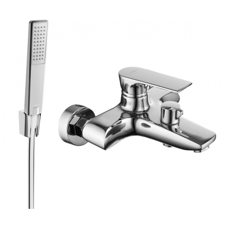 Mexen Axel R72 bath tap with shower set, chrome - 7383R72-00