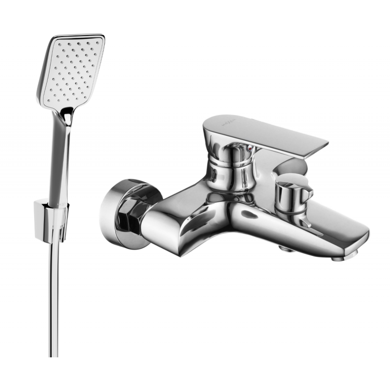 Mexen Axel R62 bateria de banheira com conjunto de chuveiro, cromo - 7383R62-00