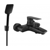 Mexen Axel R62 batería de bañera con conjunto de ducha, negra - 7383R62-70