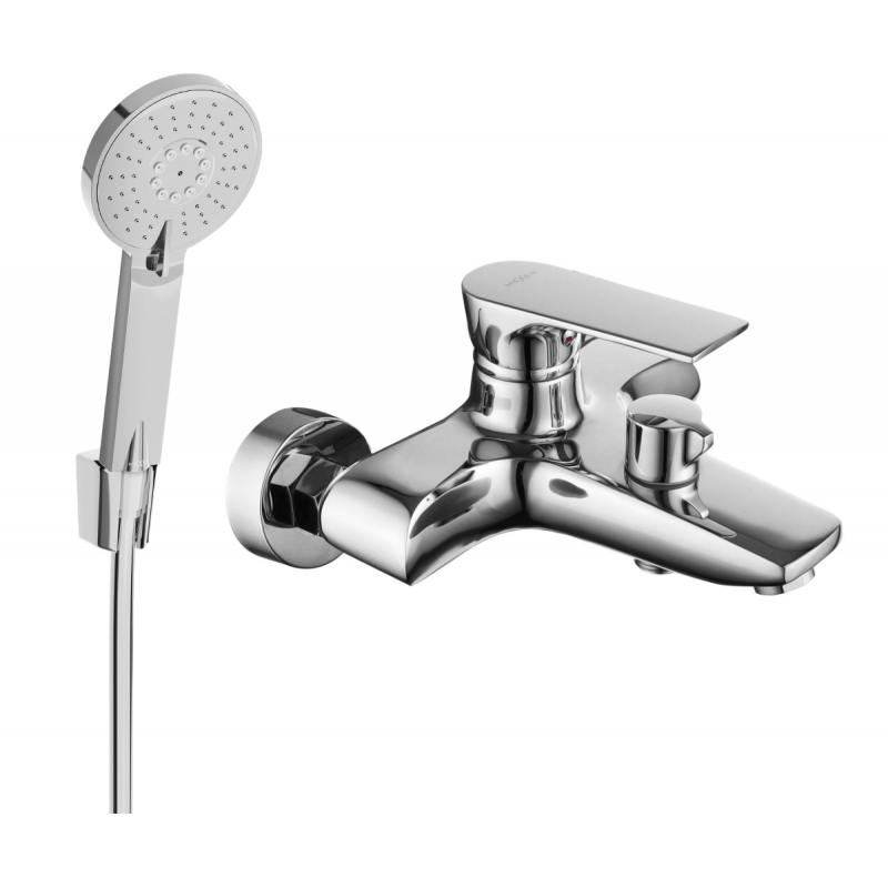 Mexen Axel R40 grifo de bañera con conjunto de ducha, cromo - 7383R40-00