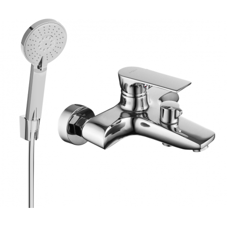 Mexen Axel R40 rubinetto da vasca con set doccia, cromo - 7383R40-00