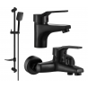 Mexen Caro DF62 conjunto de bañera, negro - 746603DF62-70