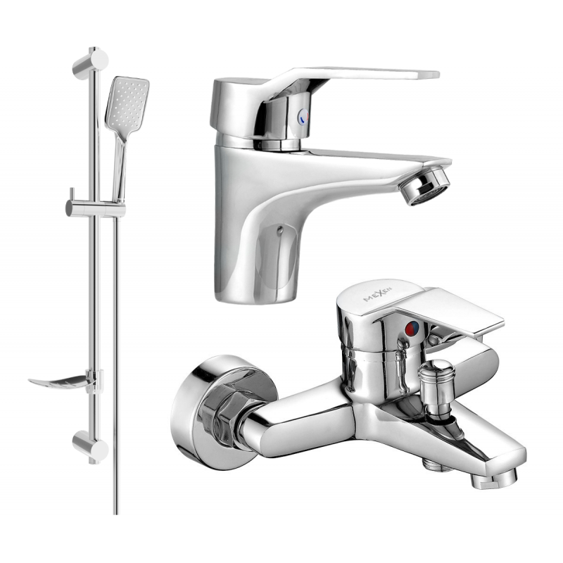 Mexen Caro DF72 conjunto de bañera, cromo - 746603DF72-00