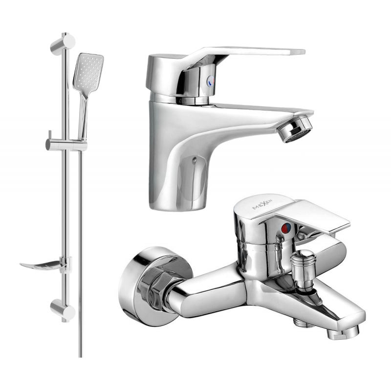 Mexen Caro DF72 zestaw wannowy, chrom - 746603DF72-00