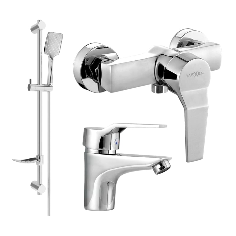 Mexen Caro DF62 dušikomplekt, kroom - 746604DF62-00