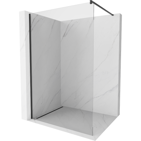 Mexen Kioto Duschvägg Walk-in 125 x 200 cm, transparent 8 mm, svart - 800-125-101-70-00