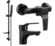 Mexen Caro DF72 Duschset, Schwarz - 746604DF72-70