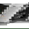 Mexen Kioto douchewand Walk-in 180 x 200 cm, transparant 8 mm, zwart - 800-180-101-70-00