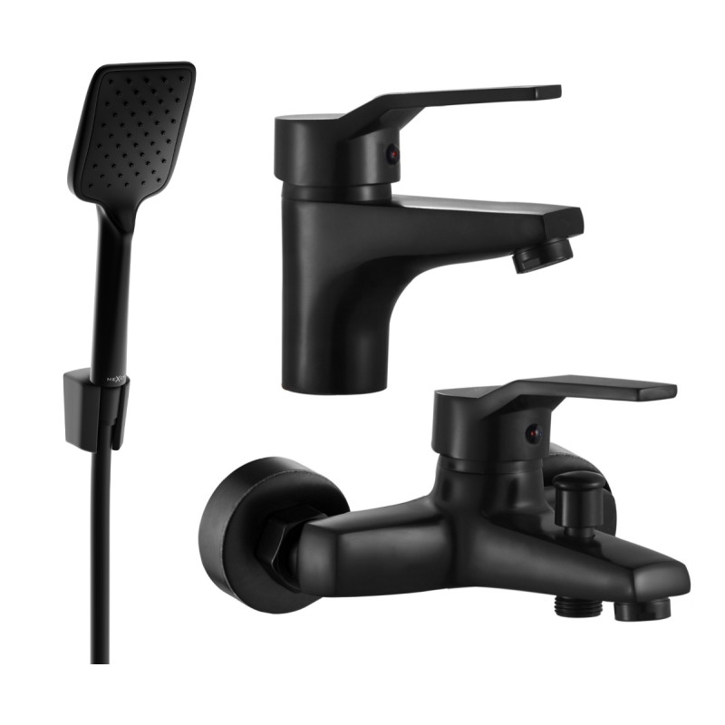 Mexen Caro R62 set za kadu, crni - 746603R62-70