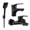 Mexen Caro R62 set za kadu, crni - 746603R62-70