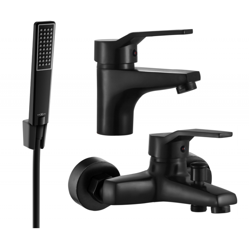 Mexen Caro R72 conjunto de banho, preto - 746603R72-70