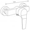 Mexen Caro DF62 shower tap with shower set, chrome - 74664DF62-00