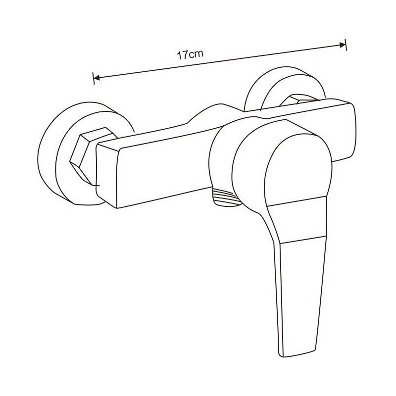 Mexen Caro DF72 μπαταρία ντους με σετ ντους, χρώμιο - 74664DF72-00