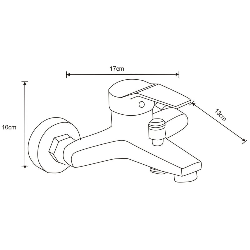 Mexen Caro R62 bathtub faucet with shower set, chrome - 74663R62-00