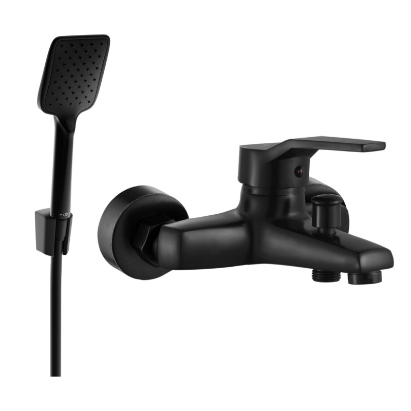 Mexen Caro R62 Bathtub Faucet with Shower Set, Black - 74663R62-70