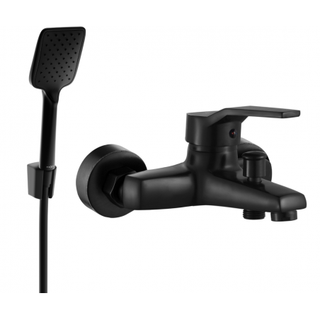 Mexen Caro R62 Bathtub Faucet with Shower Set, Black - 74663R62-70