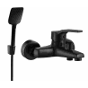Mexen Caro R62 bath tap with shower set, black - 74663R62-70