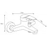 Mexen Caro R72 Badewannenarmatur mit Duschset, Chrom - 74663R72-00