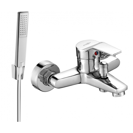 Mexen Caro R72 badmengkraan met doucheset, chroom - 74663R72-00