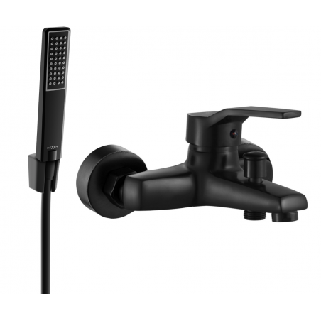 Mexen Caro R72 badkraan met doucheset, zwart - 74663R72-70
