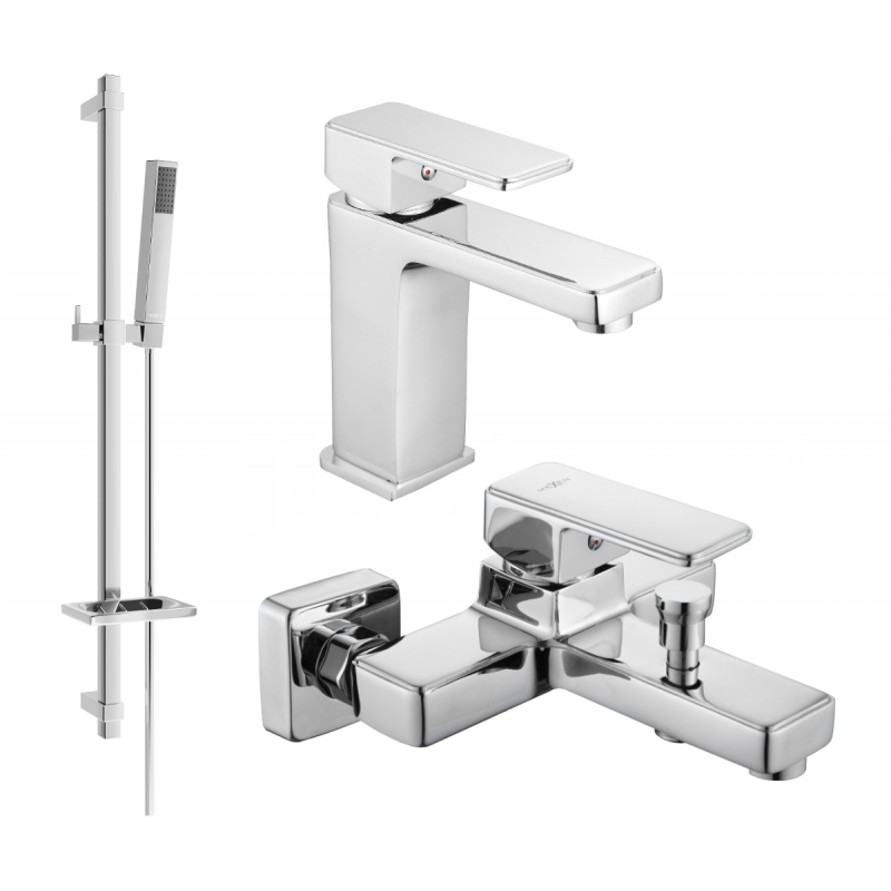 Mexen Cetus DQ77 Badewannen-Set, Chrom - 744303DQ77-00