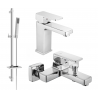 Mexen Cetus DQ77 bath set, chrome - 744303DQ77-00