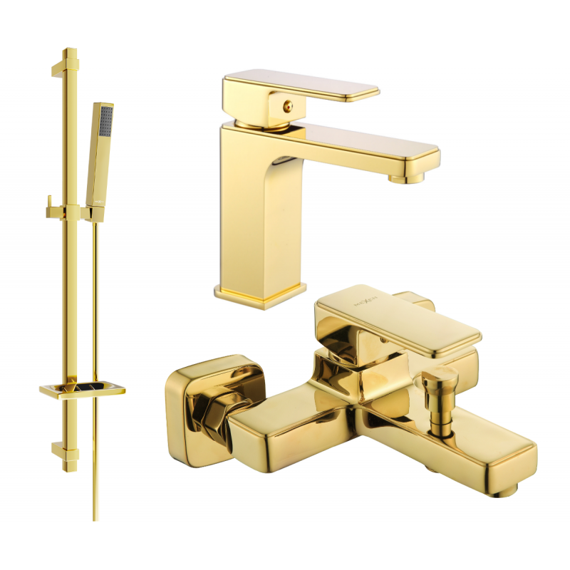 Mexen Cetus DQ77 kylpyammeen sarja, kultainen - 744303DQ77-50