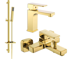Mexen Cetus DQ77 Badewannen-Set, gold - 744303DQ77-50