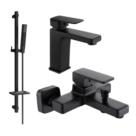 Mexen Cetus DQ77 ensemble de baignoire, noir - 744303DQ77-70