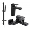Mexen Cetus DQ77 Badewannen-Set, schwarz - 744303DQ77-70