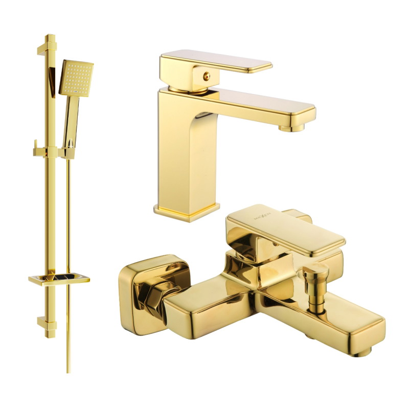 Mexen Cetus DQ45 vannikomplekt, kuldne - 744303DQ45-50